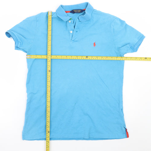 Ralph Lauren Polo Golf Men's Blue Slim Fit Cotton Polo Shirt M