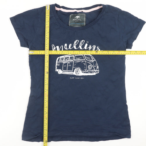 Mullins Bay Womens Blue Size 12 Cotton Crew Neck Surf T-Shirt