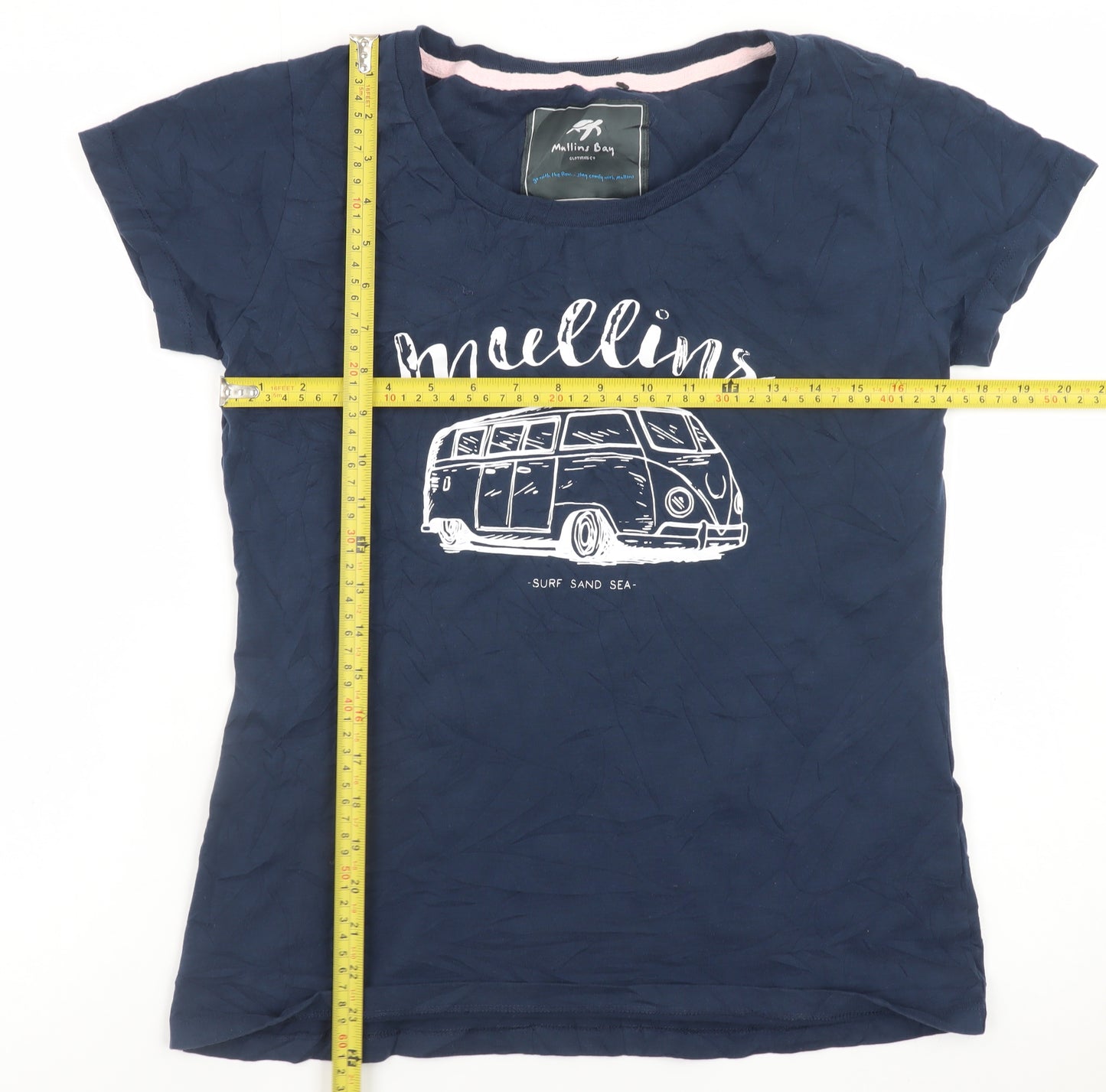 Mullins Bay Womens Blue Size 12 Cotton Crew Neck Surf T-Shirt