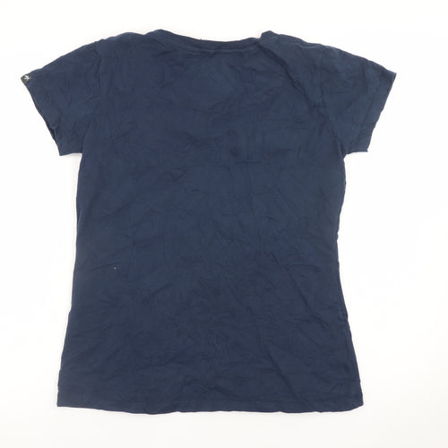 Mullins Bay Womens Blue Size 12 Cotton Crew Neck Surf T-Shirt