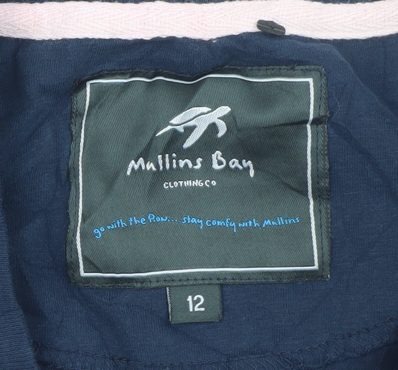 Mullins Bay Womens Blue Size 12 Cotton Crew Neck Surf T-Shirt