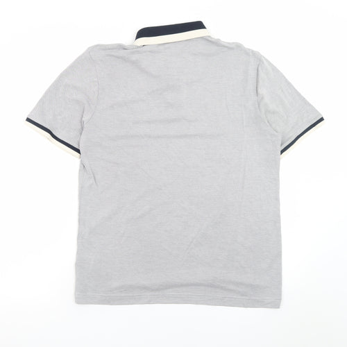 Marks and Spencer Men's Grey Polo Shirt Medium Regular Fit