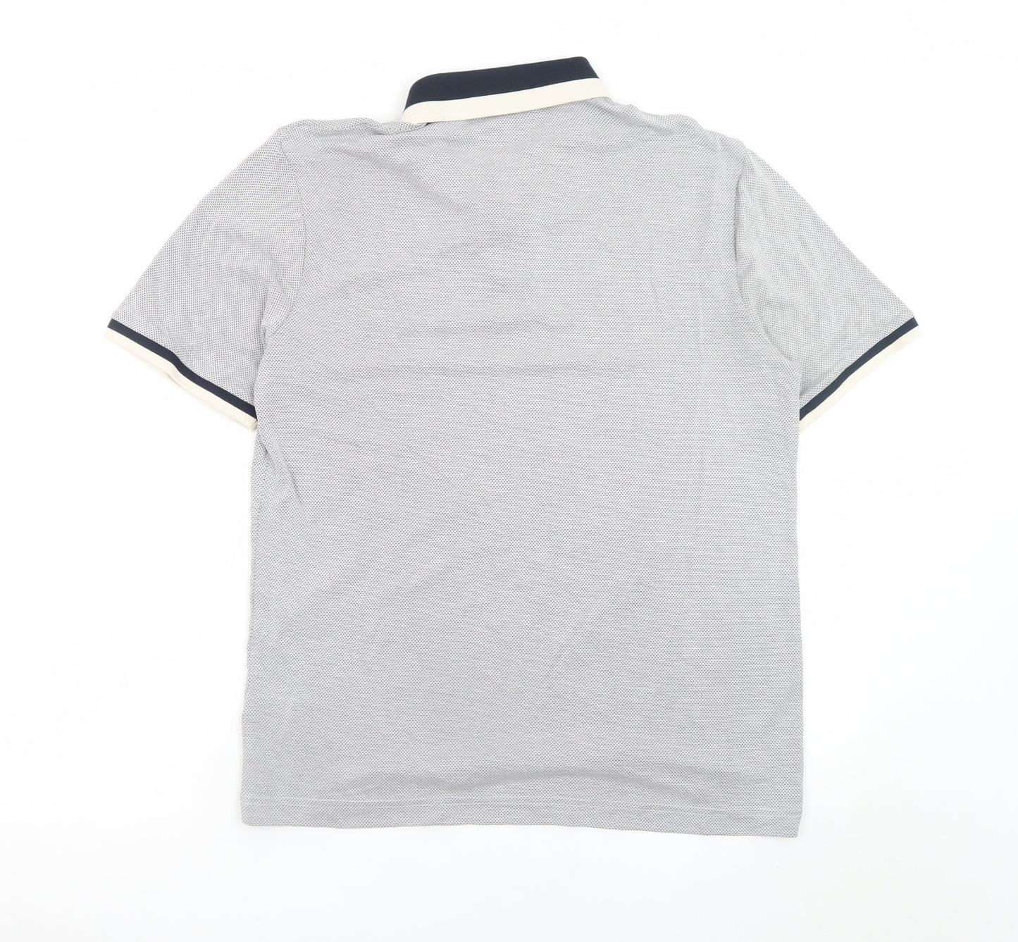 Marks and Spencer Men's Grey Polo Shirt Medium Regular Fit