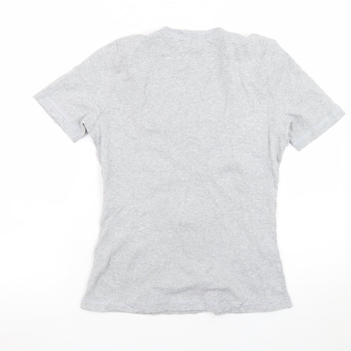Betty Barclay Women’s Grey V-Neck Short Sleeve Cotton T-Shirt Size 12