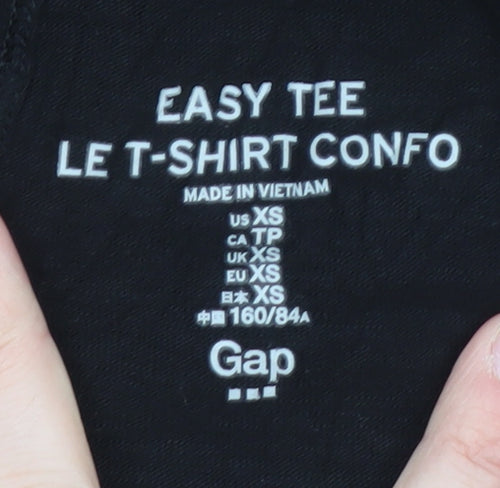 Gap Women Black XS A-Line Sleeveless Halter Jersey Dress