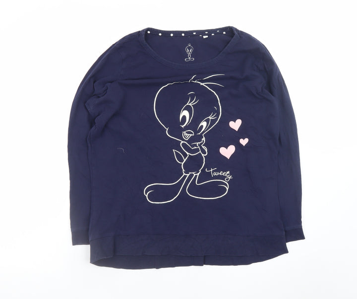 Looney Tunes Tweety Women's Blue Cotton Nightshirt Size L