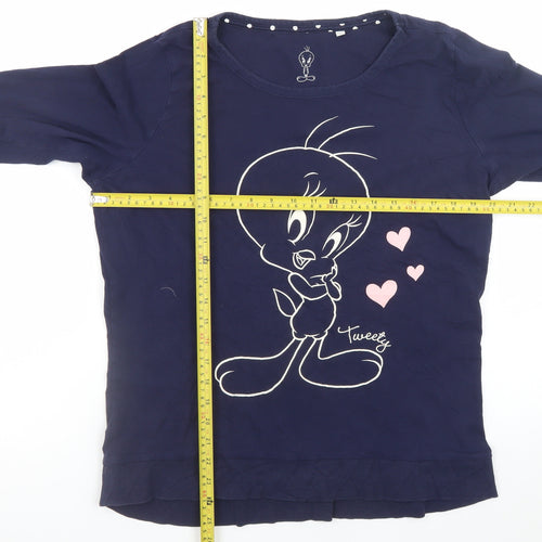 Looney Tunes Tweety Women's Blue Cotton Nightshirt Size L