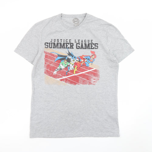 DC Comics Originals Grey Justice League Men's Medium Graphic T-Shirt