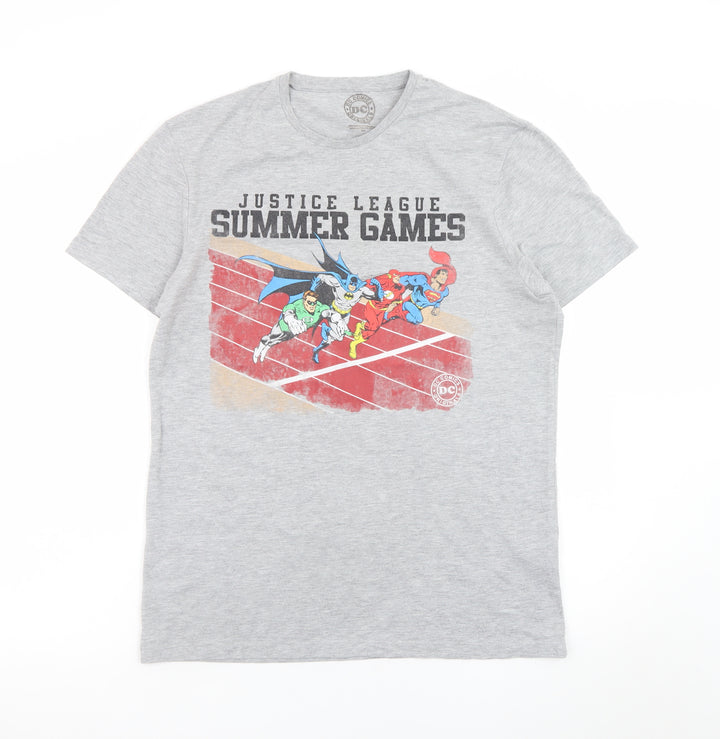 DC Comics Originals Grey Justice League Men's Medium Graphic T-Shirt