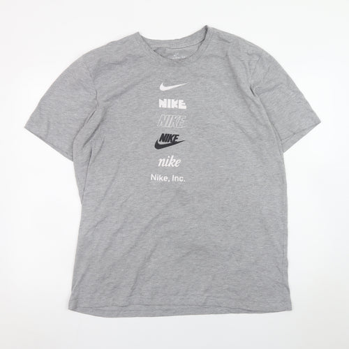 Nike Men's Grey 2XL Sports Graphic Logo Crew Neck T-Shirt