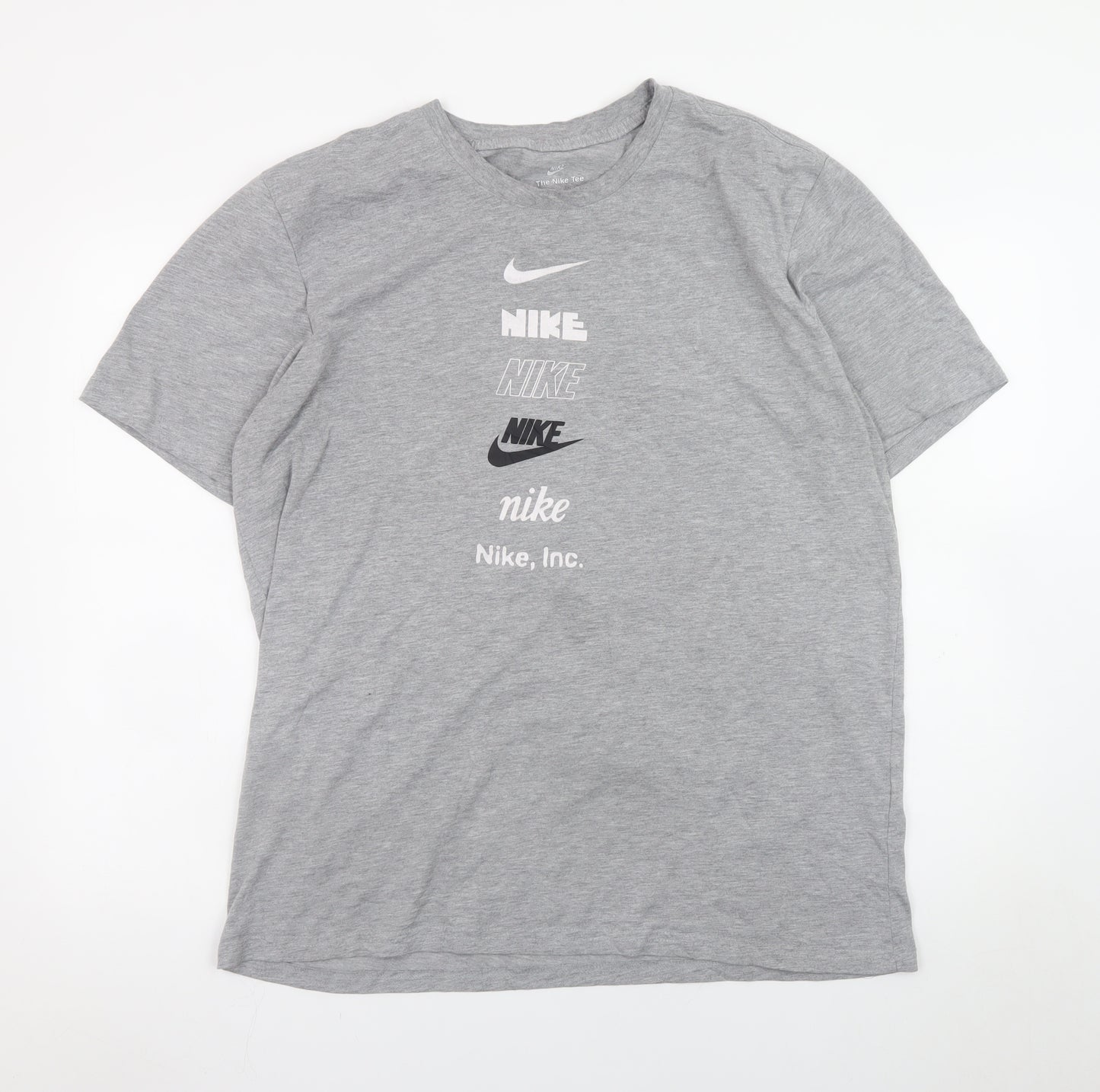 Nike Men's Grey 2XL Sports Graphic Logo Crew Neck T-Shirt