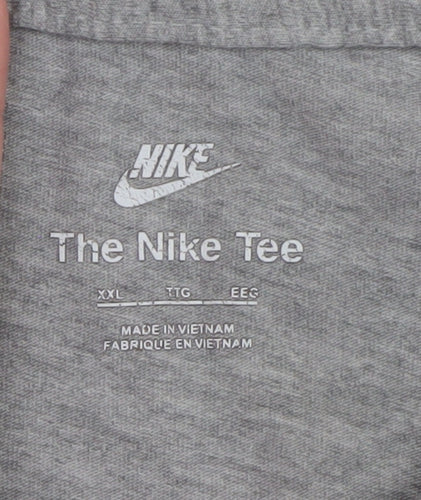 Nike Men's Grey 2XL Sports Graphic Logo Crew Neck T-Shirt