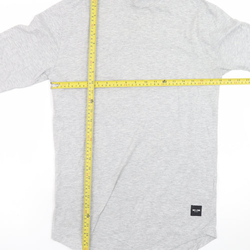 ONLY & SONS Grey Long Sleeve Mock Neck T-Shirt Unisex S