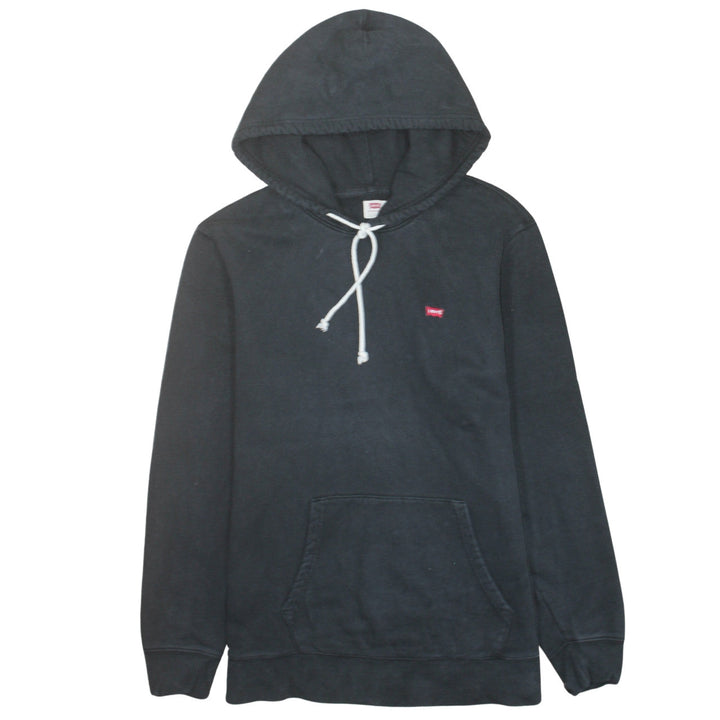 Levi's Men's Black Pullover Hoodie L Regular Fit Fleece Sweatshirt