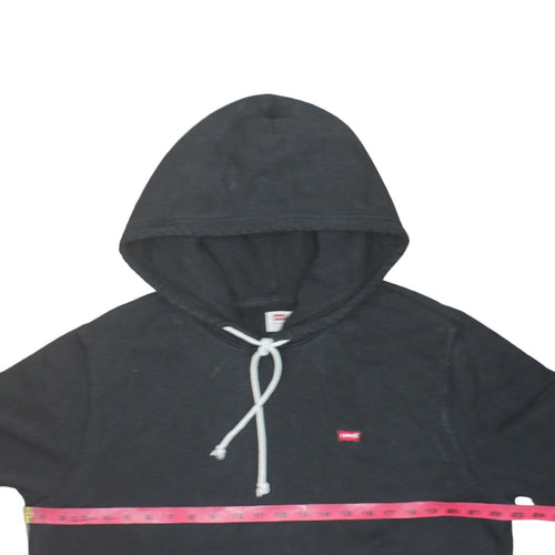 Levi's Men's Black Pullover Hoodie L Regular Fit Fleece Sweatshirt