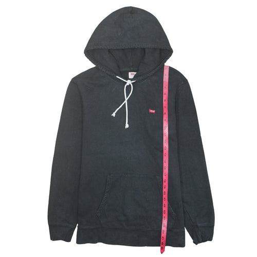 Levi's Men's Black Pullover Hoodie L Regular Fit Fleece Sweatshirt