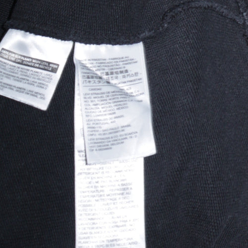 Levi's Men's Black Pullover Hoodie L Regular Fit Fleece Sweatshirt