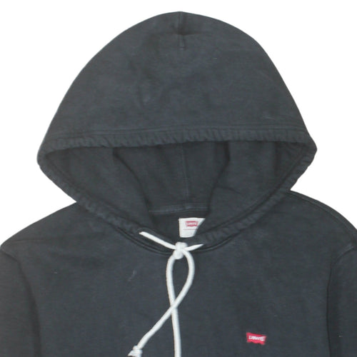 Levi's Men's Black Pullover Hoodie L Regular Fit Fleece Sweatshirt