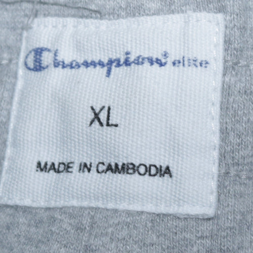 Champion Womens Grey XL Jogger Sweatpants Cotton Blend