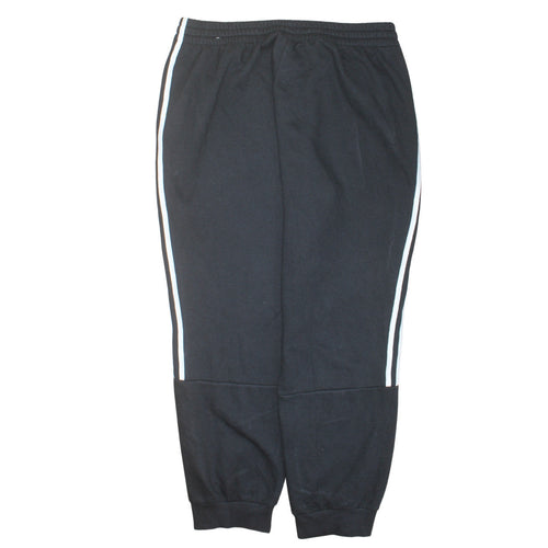 Adidas Men's Black XL Jogger Sweatpants with White Stripes