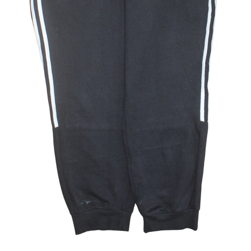 Adidas Men's Black XL Jogger Sweatpants with White Stripes