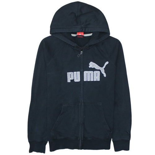 Puma Men's Black Full Zip Hoodie S Sports Fleece Sweatshirt