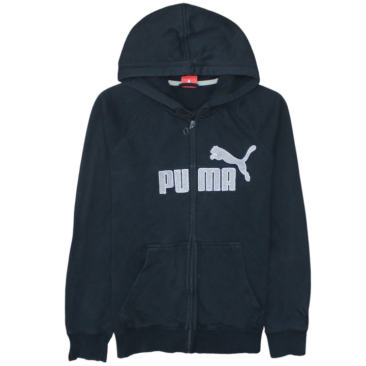 Puma Men's Black Full Zip Hoodie S Sports Fleece Sweatshirt