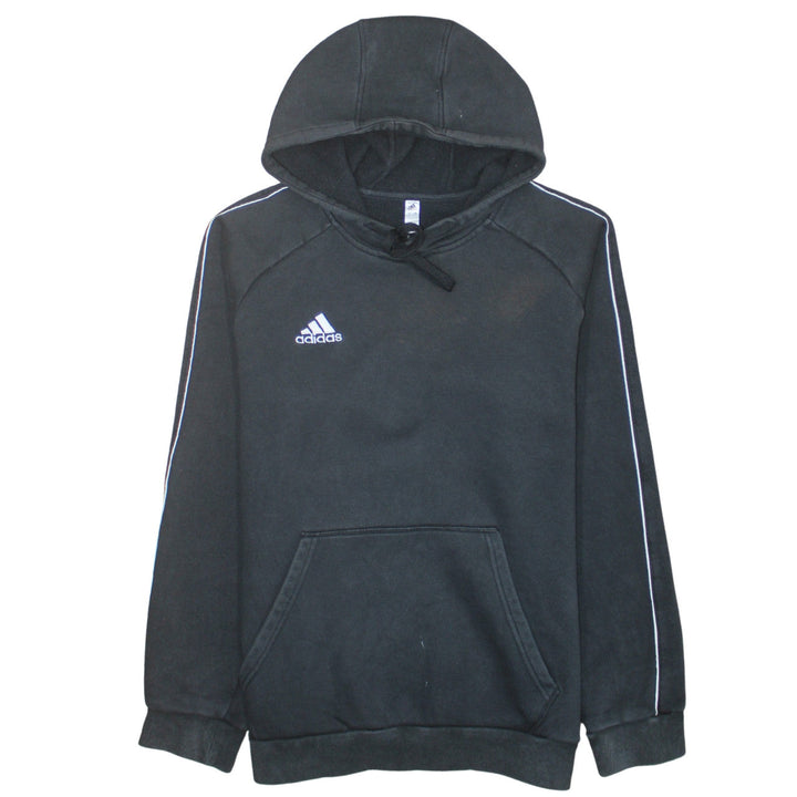 Adidas Mens Black Pullover Hoodie L Hooded Fleece Sweatshirt