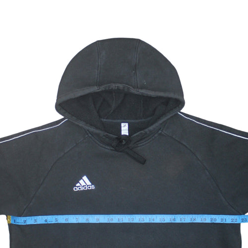 Adidas Mens Black Pullover Hoodie L Hooded Fleece Sweatshirt