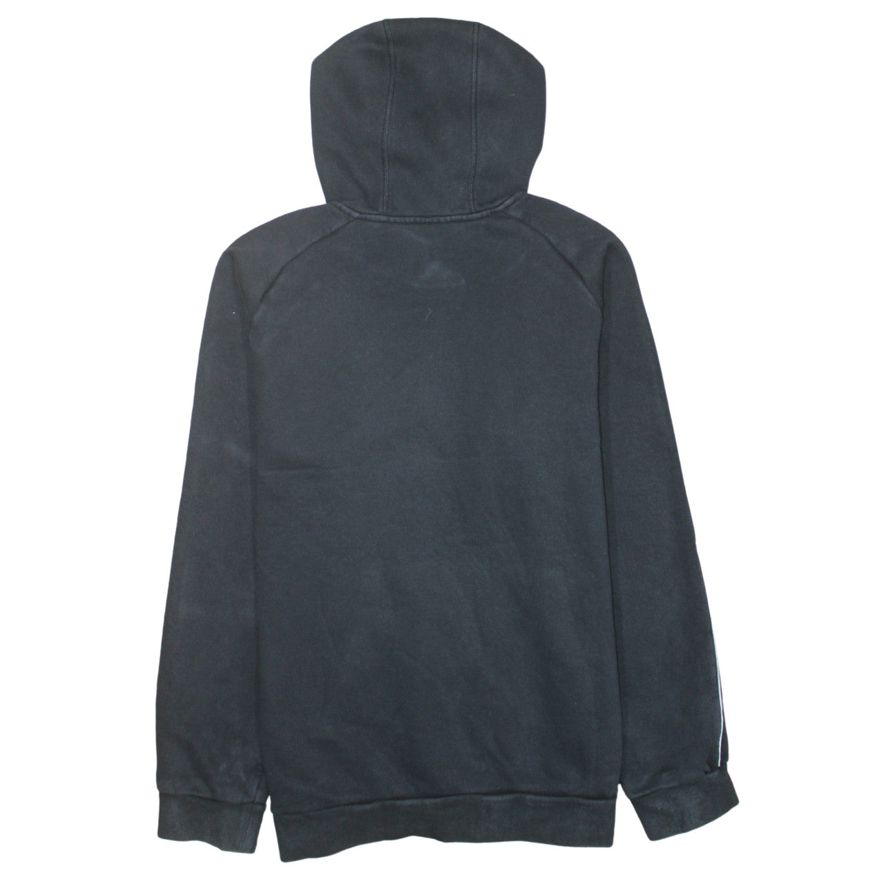 Adidas Mens Black Pullover Hoodie L Hooded Fleece Sweatshirt