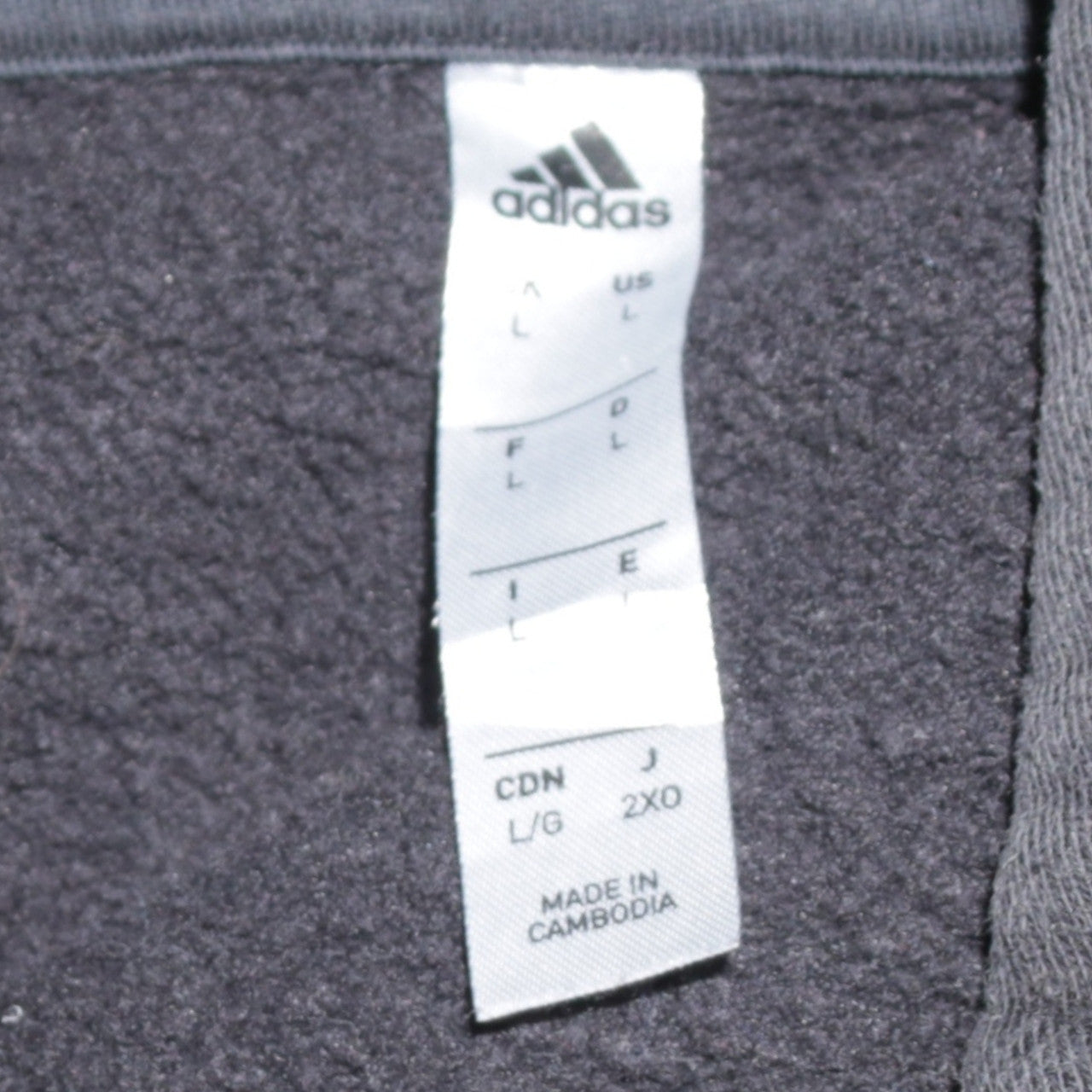Adidas Mens Black Pullover Hoodie L Hooded Fleece Sweatshirt
