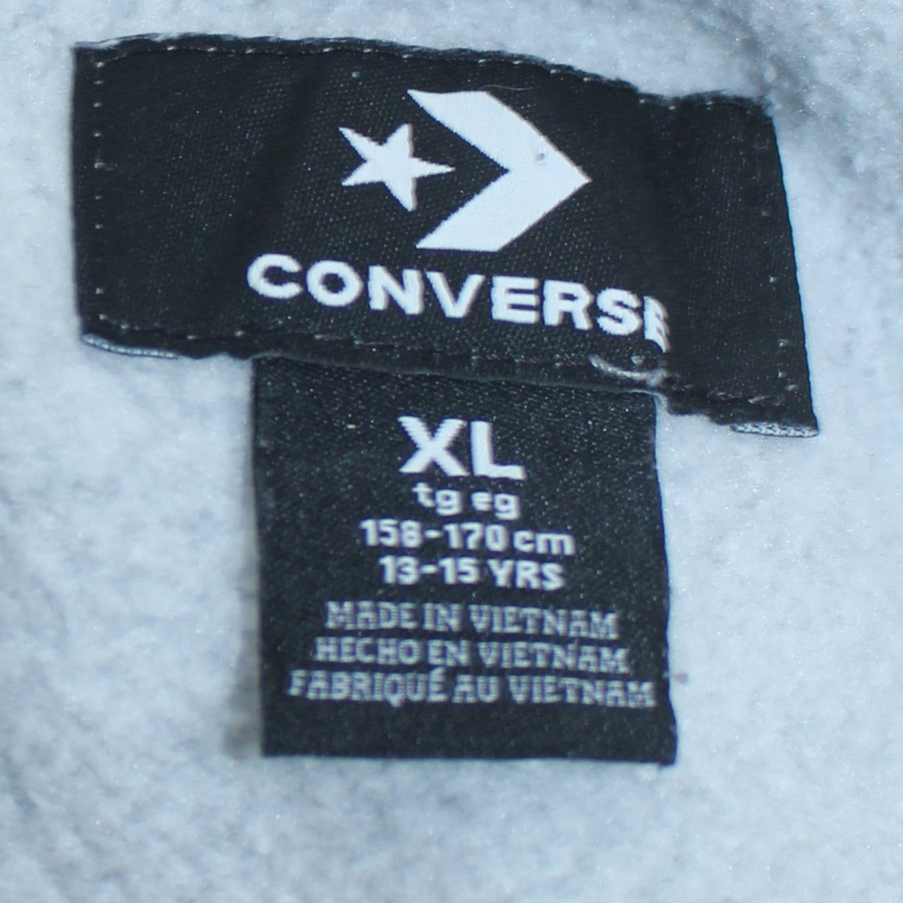 Converse Boys Grey Crew Neck Pullover Sweatshirt 13-15 Years Logo Print