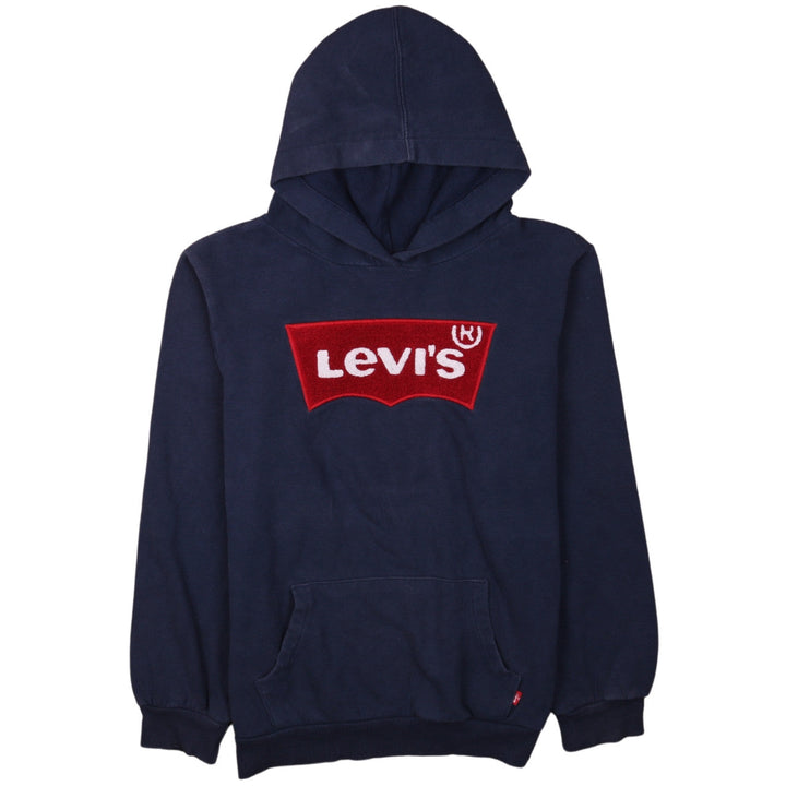 Levi's Boys Blue Pullover Hoodie XL Logo Fleece Sweatshirt