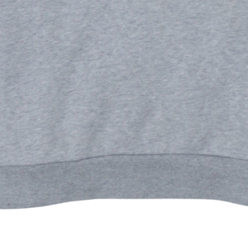 Napapijri Boys Grey Hooded Pullover Sweatshirt Size 14 Years Logo Design