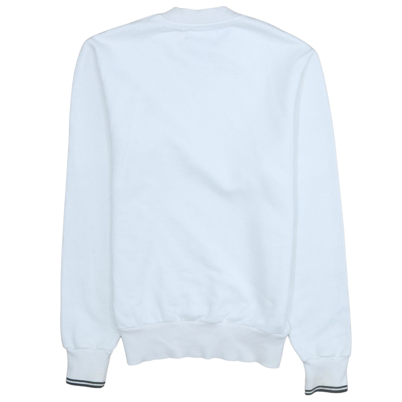 Fred Perry Men's White XS Crew Neck Logo Sweatshirt