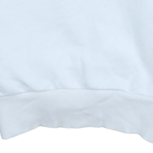 Fred Perry Men's White XS Crew Neck Logo Sweatshirt