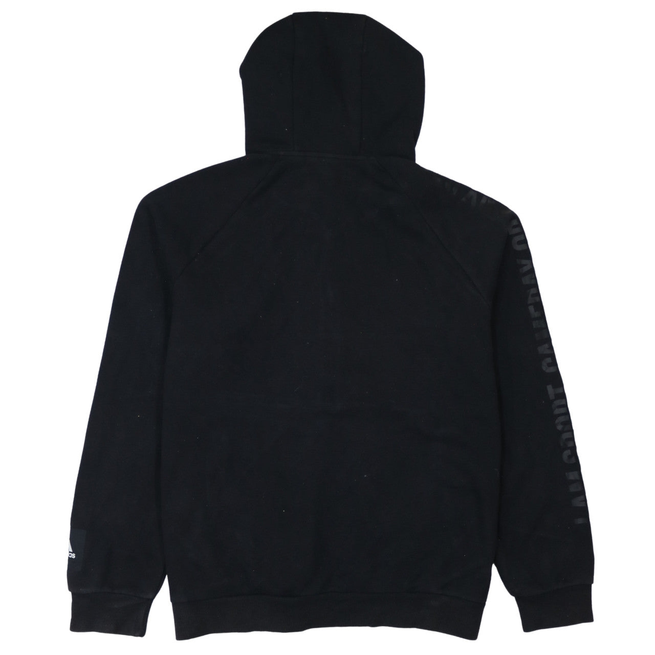 Adidas Mens Black L 1/2 Zip Hoodie Fleece Pullover Sweatshirt