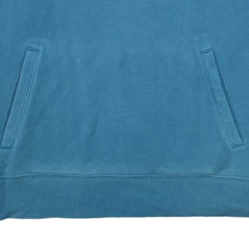 FILA Mens Blue Pullover Hoodie XL Cotton Blend Logo Sweatshirt