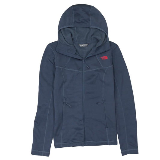 The North Face Women's Blue Full Zip Hoodie Size S Fleece Lined Outdoor