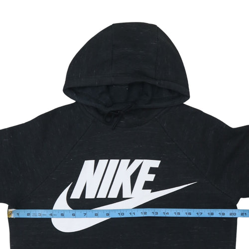 Nike Women’s Black Small Pullover Hoodie with Logo Print