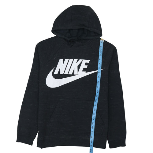 Nike Women’s Black Small Pullover Hoodie with Logo Print
