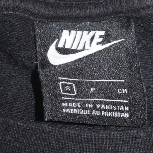 Nike Women’s Black Small Pullover Hoodie with Logo Print