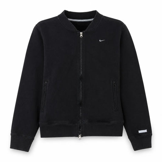 Nike Womens Black Size 12 Track Jacket Full Zip Lightweight Cotton Blend