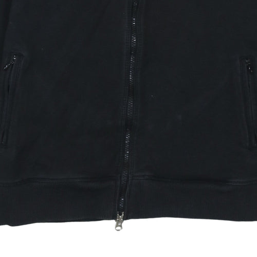 Nike Womens Black Size 12 Track Jacket Full Zip Lightweight Cotton Blend