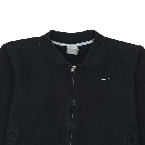 Nike Womens Black Size 12 Track Jacket Full Zip Lightweight Cotton Blend