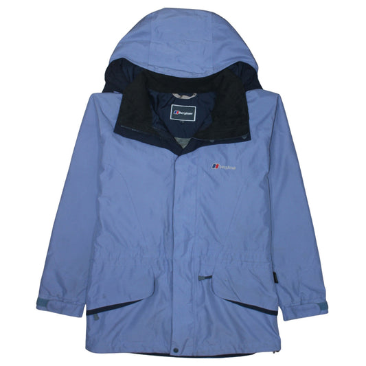 Berghaus Women's Blue Waterproof Hooded Rain Coat Jacket Size 10