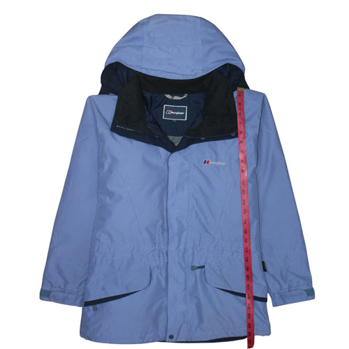 Berghaus Women's Blue Waterproof Hooded Rain Coat Jacket Size 10