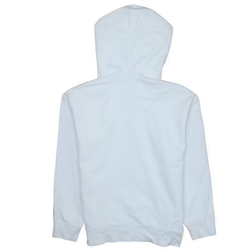 Levi's Women White Small Pullover Hoodie Graphic Print Drawstring