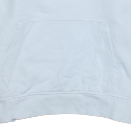 Levi's Women White Small Pullover Hoodie Graphic Print Drawstring