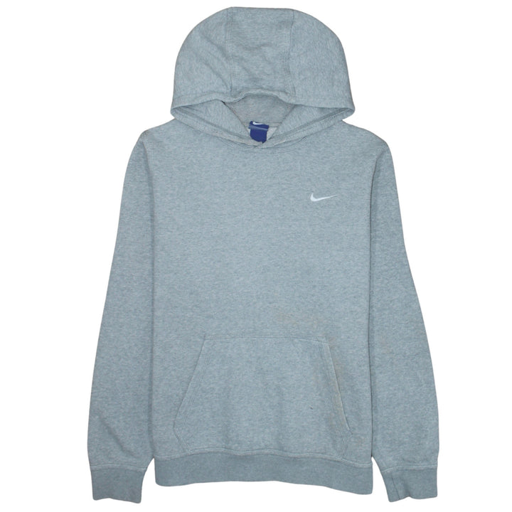 Nike Women Grey Pullover Hoodie Large Cotton Blend Casual